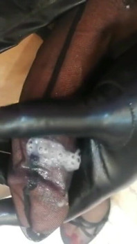 Cum & Piss in Black Nylon and Leather Promo