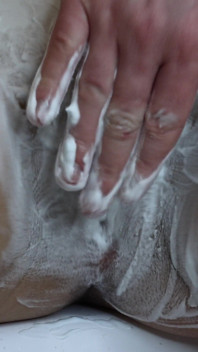 Extreme Closeup of Hairy Tight Pussy Shaving