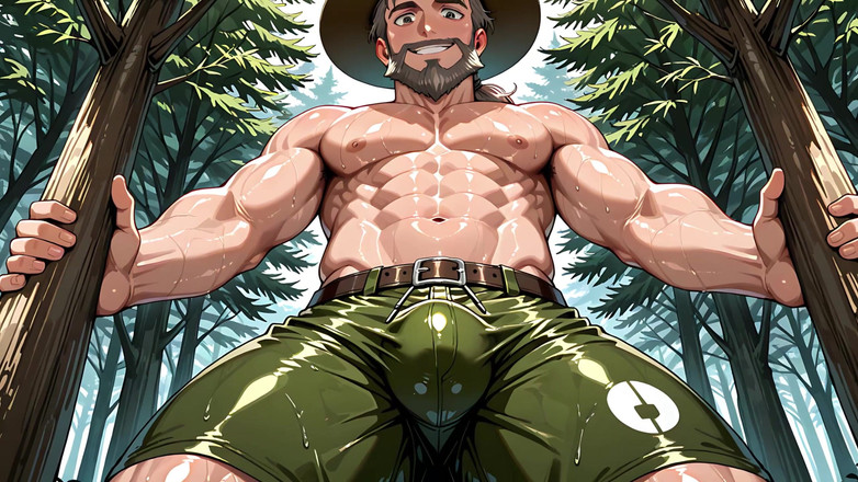 Erotic Man: Nhân vật Ai với cơ bắp không mặc áo sơ mi