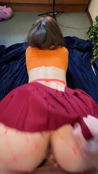 Velma Gets a Big Surprise and Left with a Dripping Creampie