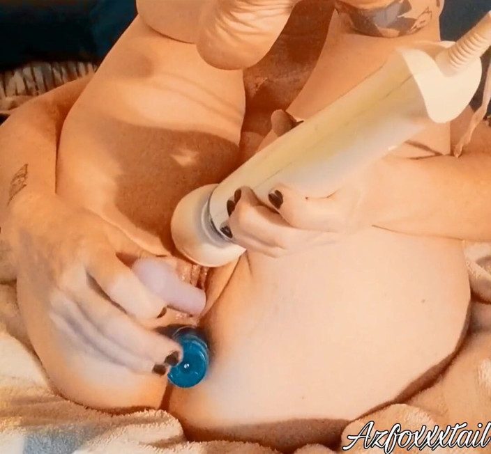 AzFoxxxTailPhelicia: Doğum günü çifte penetrasyon vib+feet 22-02-28