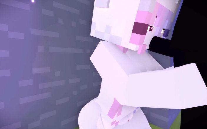 VideoGamesR34: Порно анімація Minecraft - дівчина смокче член ендермана