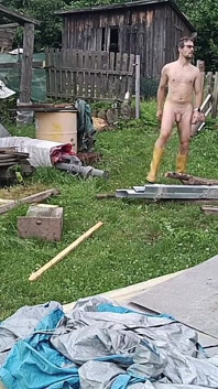 Naked in the Garden: Dirty Handjob in the Pool