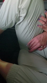 American Wife Masturbates in Parking Garage