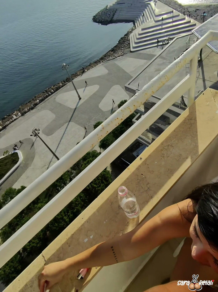 SARA RETALI: POV: I Fuck a BBC on the Balcony -blowjob and Fuck...
