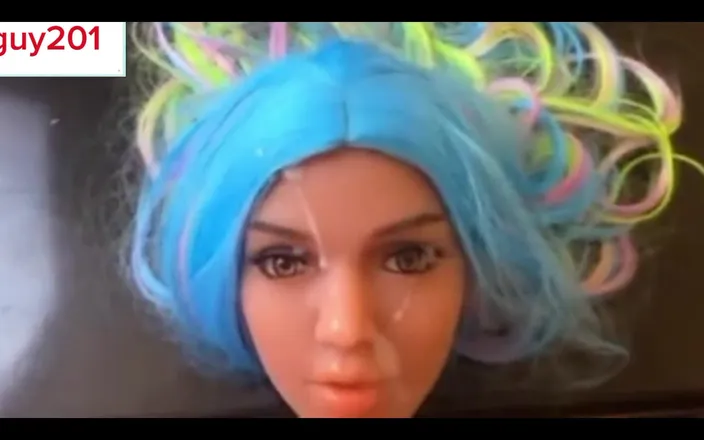 Bigbadfriendlyguy: Horny Guy Moaning While Cumming on Sex Doll Face and...
