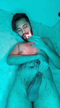 Hete kaars wax spelen onder de douche. Wil je met mij spelen?