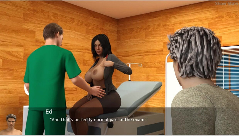 XXX Games Bunk: Project Hotwife - Lawatan Doktor Merry dan Doktor Lelaki Memegang Payudara...