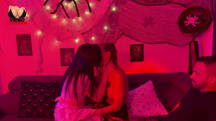 Video Porno One: The Halloween Party Ends in a Threesome with My Two...