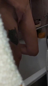 I Spy on My Younger Step Sister in the Bathroom and Jerk off
