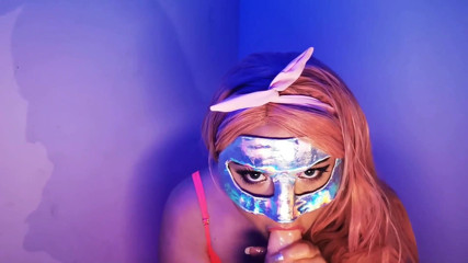 Enit Mag: Deepthroad blowing a dildo