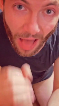 Face-fucking My Cum-thirsty Boyfriend. Gagging on That Massive Uncut Cock