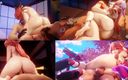 DrAgk: Cowgirl-hemel met Yae Miko en Ayato intense 3D-seksscène in Genshin-impact 3D-animatie op...