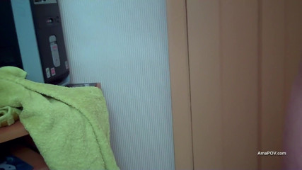 AmaPOV: Rubbing her big natural tits before putting my cock in...