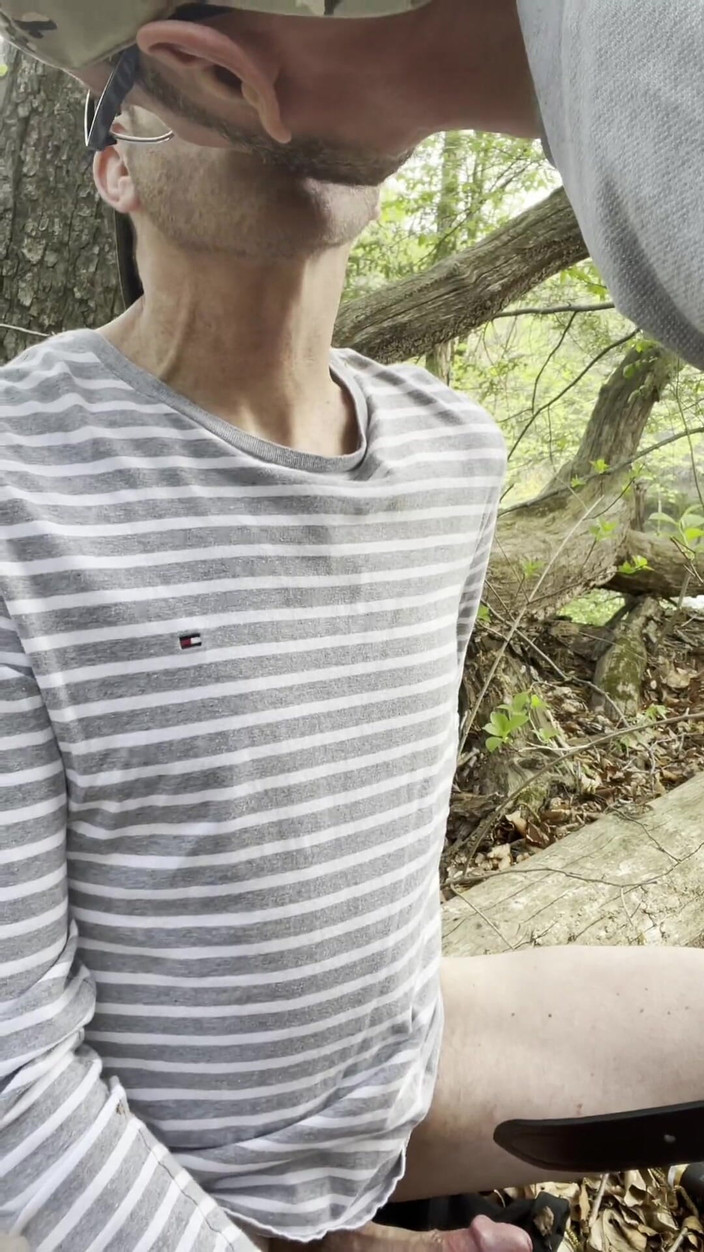 Tyler8: 2 Hard Cocks Equal Two Loads in the Woods