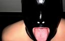 Hooded June: Sloopy Throat Training. Drooling Practice for Cock