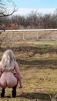Little Whore Strips off Her Red Bodysuit on the Highway Part 2