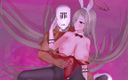 Smixix: Asuna Ichinose 램 카우걸 섹스 댄스 블루 아카이브 헨타이 MMD 3D 레드 수트 컬러 편집 Smixix