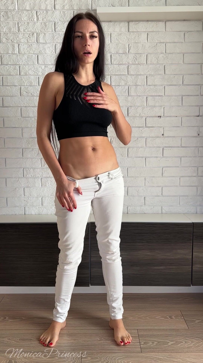 Princess Monica: JOI in Low Rise Jeans - Belly Tease &amp; Cum Countdown