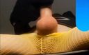 Lizzaali: Floor View Cumshot and Twitching in My Green Fishnet Pantihose...