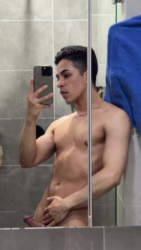 Touching My Cock Before Take a Shower