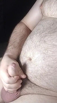I'm Masturbating and Cum to My Hairy Belly