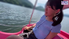 Far East pornography: F-cup thrill paseo con una belleza amante de la leche...