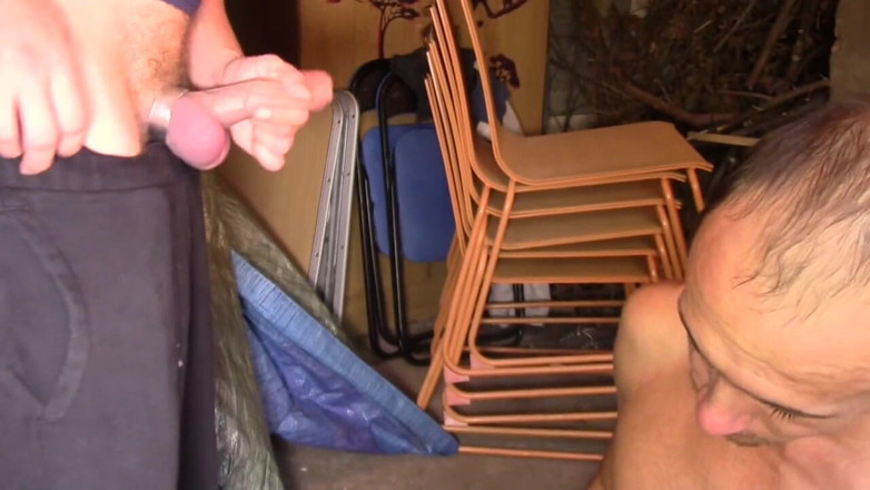 Sneaker gay: Slut fucked bareback in jockstrap by young scally boy
