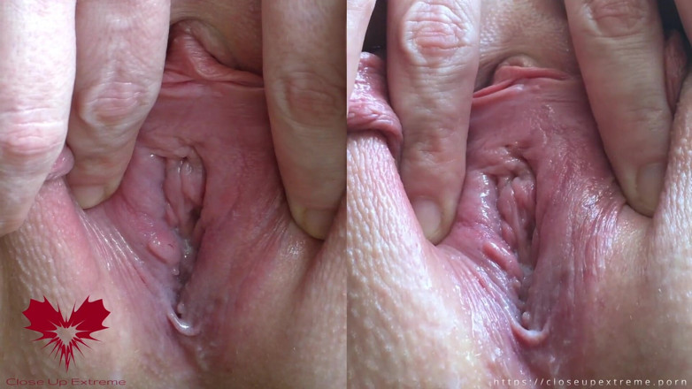 Close Up Extreme: Prezentace kundičky a masturbace s uspokojivým. Zblízka Z 2 perspektiv.