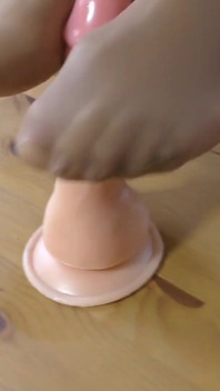 Milking on Dildo and Feet Job and Blowj