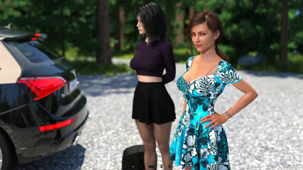 Dirty GamesXxX: Letní teplo: jeden chlap a dvě sexy dívky v autě...