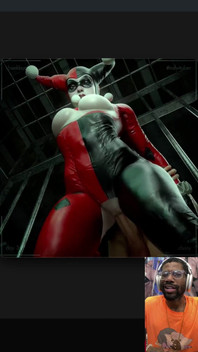 Big Breast Harley Quinn Gets Her Tight Bald Pussy Fucked in Gotham