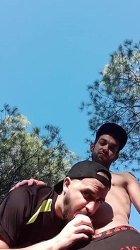 Outdoor sex in cruising area