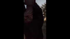 megu2002: Allenamento indipendente n.22 esposizione passeggiata lungo la strada al tramonto