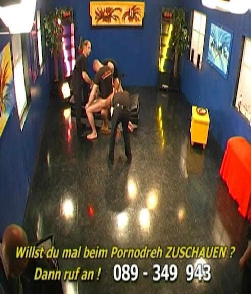 Deutschland Porno X: Blonde Slut Gangbanged Hard by Multiple Men in Live Scene