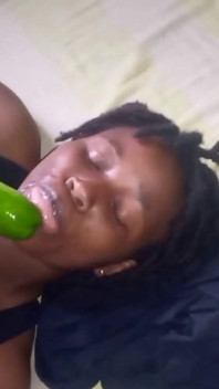 Fucking My Mouth with a Cucumber