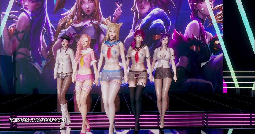 3D-Hentai Games: Hello Venus -Wiggle wiggle strip dance Ahri Akali Kaisa Evelynn Seraphine