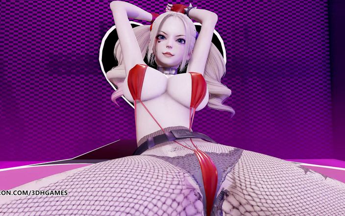 3D-Hentai Games: Harley Quinn, strip-tease sexy 4K 60FPS
