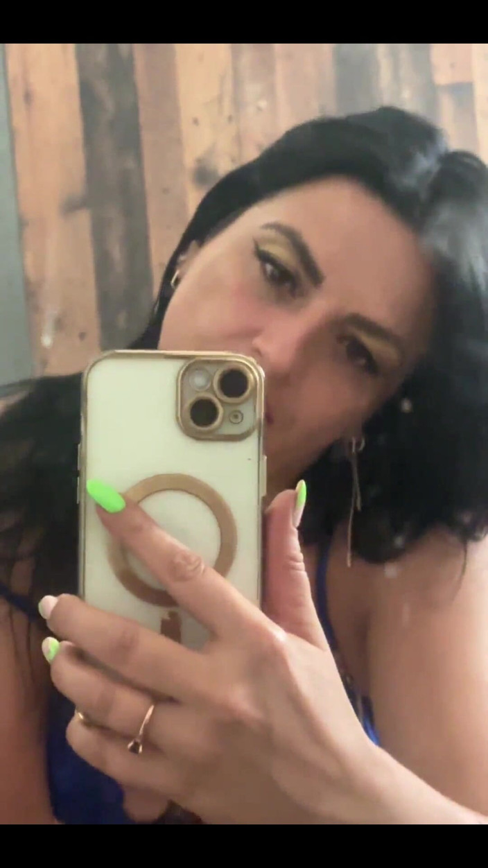 MilfyCalla: Blue Lace Mirror Tease with My Squirt-stained Mirror