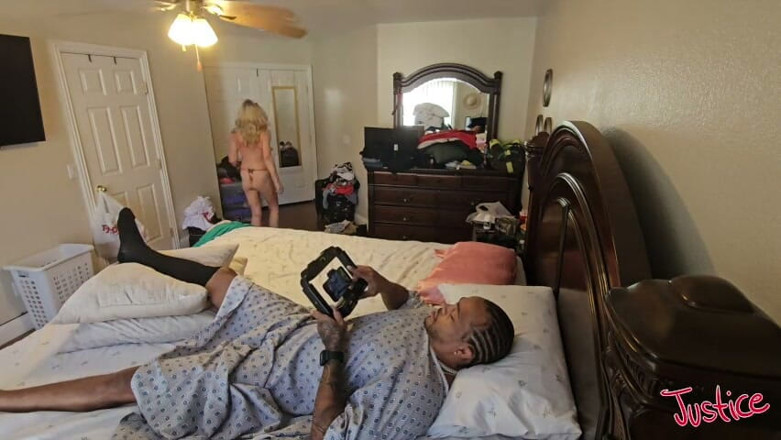 Just Justice: Nurse Charlie Nurses Big Black Cock to Life &amp; Takes Pussy...