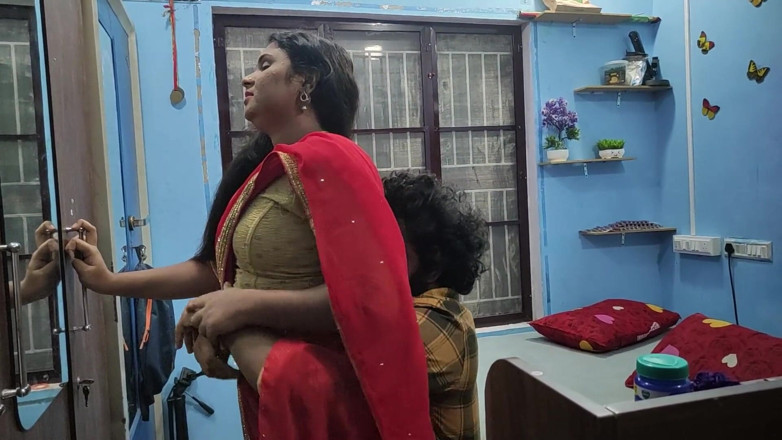 Vaigavarun45: Mallu Girl Hot Red Half Saree Romance and Sex with...