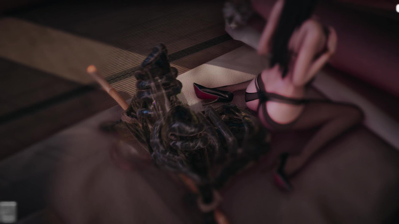 Asdfghjl2025: B025 Azji piękno tentacbondage niewolnik twarz siedzenie, pierdzenie, lizanie odbytu