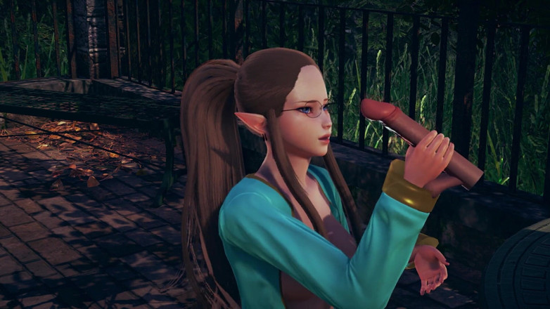 Waifu club 3D: Bat ein elfenmädchen, einen großen schwanz zu wichsen