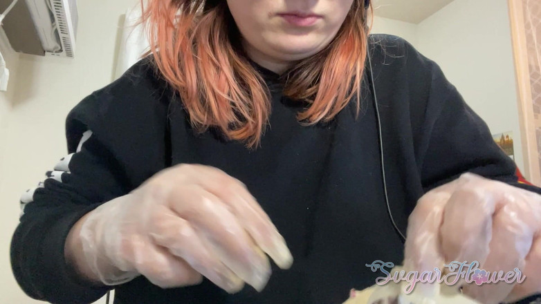 SugarFlower: Asmr - 用手套粉碎奥雷奥斯 - sfw