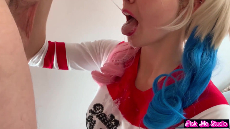 AnGelya G: Halloween! Fucking Harley Quinn. Big Natural Tits!