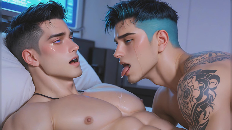 LustMen: Esta escena caliente de Yaoi con Ahegao te sorprenderá