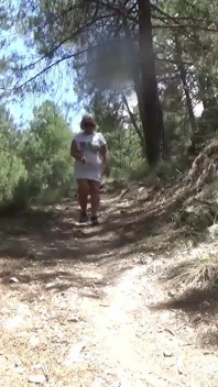 Another Clip Where You See Me in a White Dress After a Photo Shoot Walking Down a Steep Path with My Tits Out on Display.