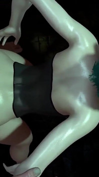 Hot Girl with Green Hair is getting Fucked from Behind: 3D Porn