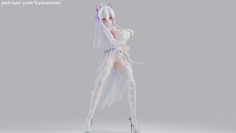 MikuMotion: [mmd] schwaches T-ara Brautliebesweißes Brautkleid