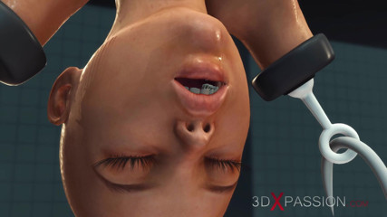 3dxpassion: Rubia sexy esposada con muchas tetas es follada duro por...